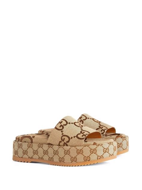 angelina logo slides gucci|Gucci angelina 55mm platform sandals.